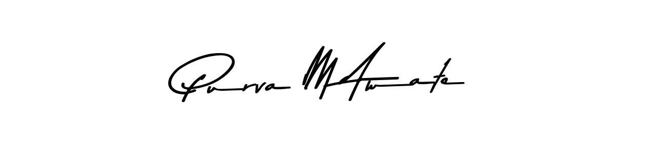 Make a beautiful signature design for name Purva M Awate. Use this online signature maker to create a handwritten signature for free. Purva M Awate signature style 9 images and pictures png