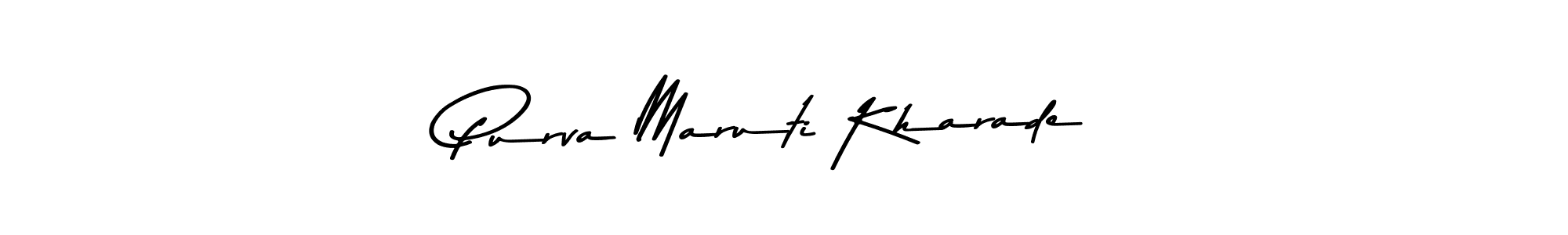 Use a signature maker to create a handwritten signature online. With this signature software, you can design (Asem Kandis PERSONAL USE) your own signature for name Purva Maruti Kharade. Purva Maruti Kharade signature style 9 images and pictures png