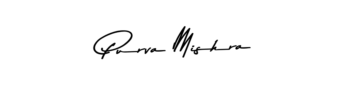How to make Purva Mishra name signature. Use Asem Kandis PERSONAL USE style for creating short signs online. This is the latest handwritten sign. Purva Mishra signature style 9 images and pictures png