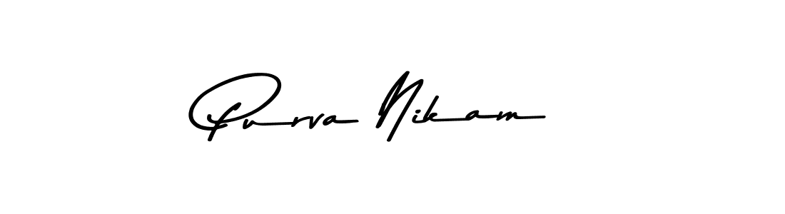 Make a short Purva Nikam signature style. Manage your documents anywhere anytime using Asem Kandis PERSONAL USE. Create and add eSignatures, submit forms, share and send files easily. Purva Nikam signature style 9 images and pictures png