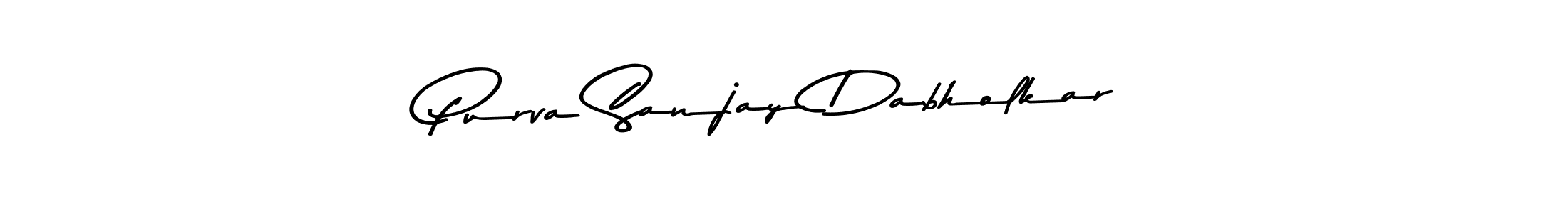 You should practise on your own different ways (Asem Kandis PERSONAL USE) to write your name (Purva Sanjay Dabholkar) in signature. don't let someone else do it for you. Purva Sanjay Dabholkar signature style 9 images and pictures png