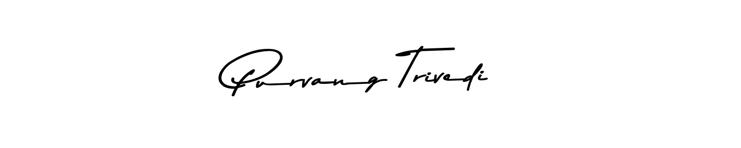 Use a signature maker to create a handwritten signature online. With this signature software, you can design (Asem Kandis PERSONAL USE) your own signature for name Purvang Trivedi. Purvang Trivedi signature style 9 images and pictures png