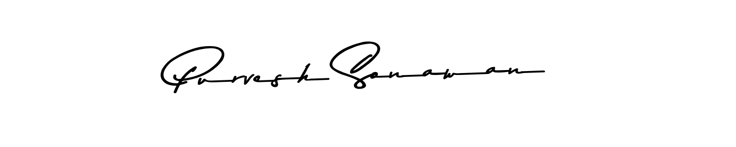 Also You can easily find your signature by using the search form. We will create Purvesh Sonawan name handwritten signature images for you free of cost using Asem Kandis PERSONAL USE sign style. Purvesh Sonawan signature style 9 images and pictures png