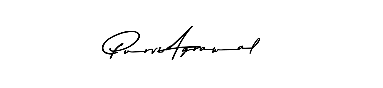 Make a beautiful signature design for name Purvi Agrawal. With this signature (Asem Kandis PERSONAL USE) style, you can create a handwritten signature for free. Purvi Agrawal signature style 9 images and pictures png