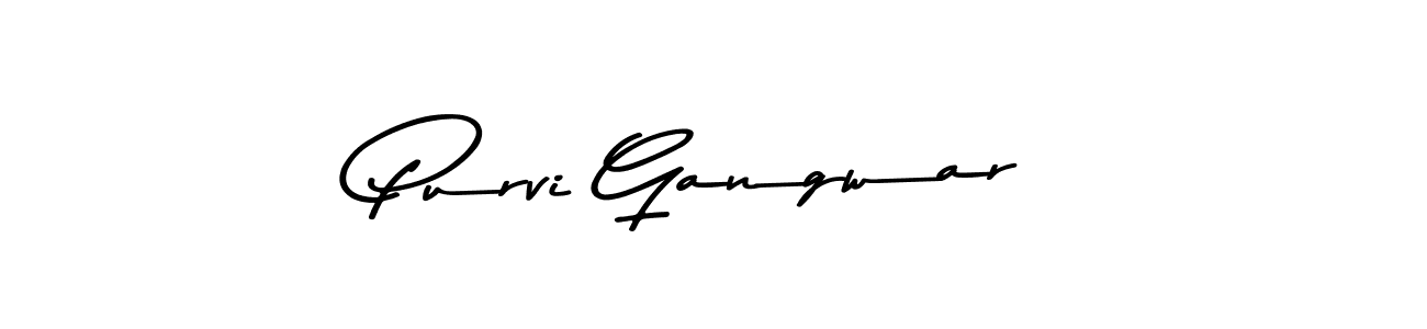 Asem Kandis PERSONAL USE is a professional signature style that is perfect for those who want to add a touch of class to their signature. It is also a great choice for those who want to make their signature more unique. Get Purvi Gangwar name to fancy signature for free. Purvi Gangwar signature style 9 images and pictures png