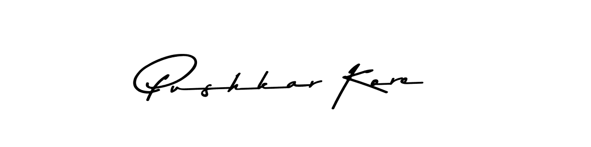 Make a short Pushkar Kore signature style. Manage your documents anywhere anytime using Asem Kandis PERSONAL USE. Create and add eSignatures, submit forms, share and send files easily. Pushkar Kore signature style 9 images and pictures png