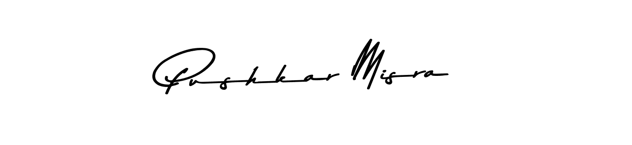 Create a beautiful signature design for name Pushkar Misra. With this signature (Asem Kandis PERSONAL USE) fonts, you can make a handwritten signature for free. Pushkar Misra signature style 9 images and pictures png