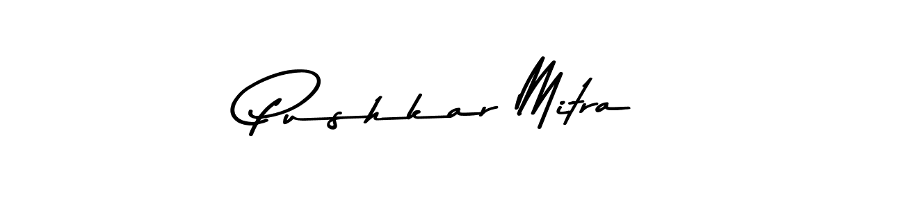 Create a beautiful signature design for name Pushkar Mitra. With this signature (Asem Kandis PERSONAL USE) fonts, you can make a handwritten signature for free. Pushkar Mitra signature style 9 images and pictures png