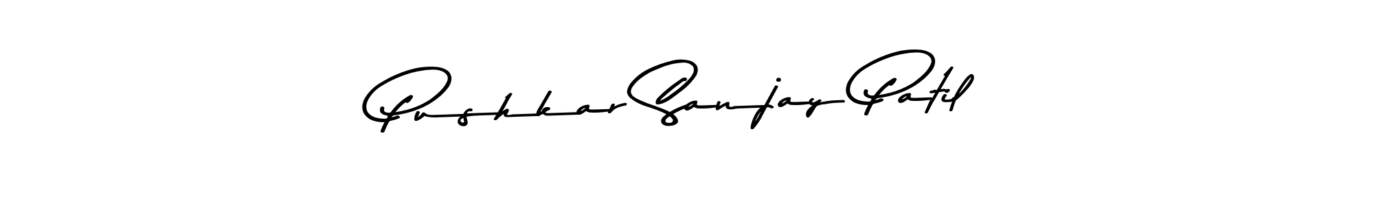 if you are searching for the best signature style for your name Pushkar Sanjay Patil. so please give up your signature search. here we have designed multiple signature styles  using Asem Kandis PERSONAL USE. Pushkar Sanjay Patil signature style 9 images and pictures png