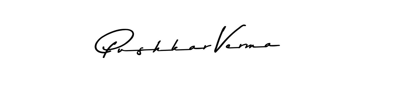Design your own signature with our free online signature maker. With this signature software, you can create a handwritten (Asem Kandis PERSONAL USE) signature for name Pushkar Verma. Pushkar Verma signature style 9 images and pictures png