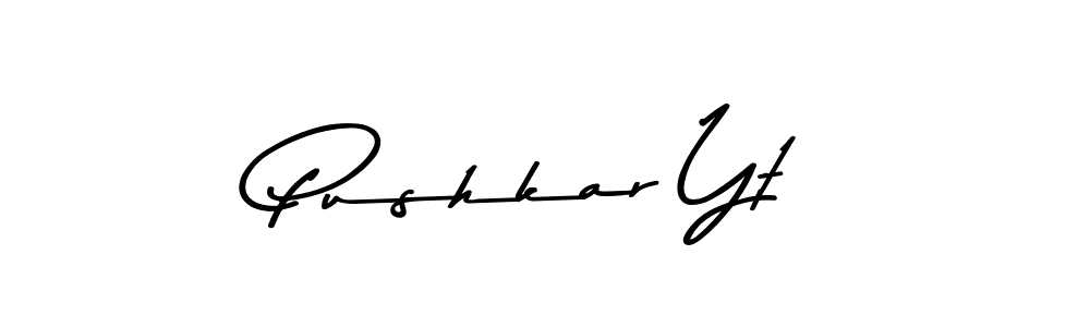 Also You can easily find your signature by using the search form. We will create Pushkar Yt name handwritten signature images for you free of cost using Asem Kandis PERSONAL USE sign style. Pushkar Yt signature style 9 images and pictures png