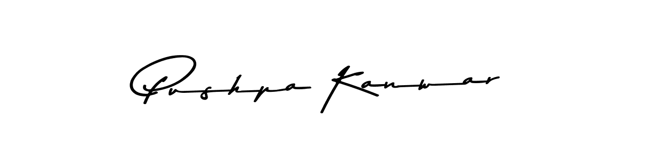 How to make Pushpa Kanwar name signature. Use Asem Kandis PERSONAL USE style for creating short signs online. This is the latest handwritten sign. Pushpa Kanwar signature style 9 images and pictures png