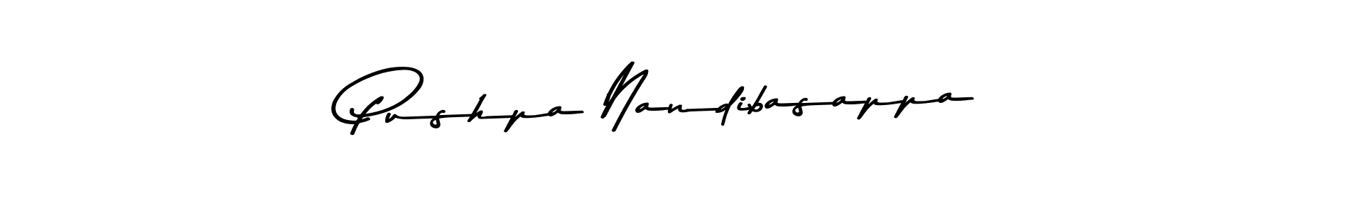 Create a beautiful signature design for name Pushpa Nandibasappa. With this signature (Asem Kandis PERSONAL USE) fonts, you can make a handwritten signature for free. Pushpa Nandibasappa signature style 9 images and pictures png