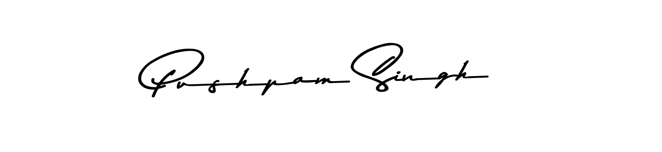 Make a beautiful signature design for name Pushpam Singh. With this signature (Asem Kandis PERSONAL USE) style, you can create a handwritten signature for free. Pushpam Singh signature style 9 images and pictures png