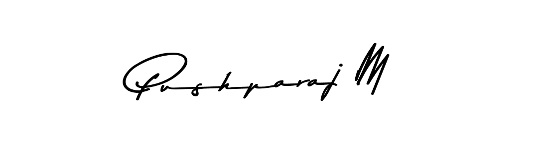 How to make Pushparaj M signature? Asem Kandis PERSONAL USE is a professional autograph style. Create handwritten signature for Pushparaj M name. Pushparaj M signature style 9 images and pictures png