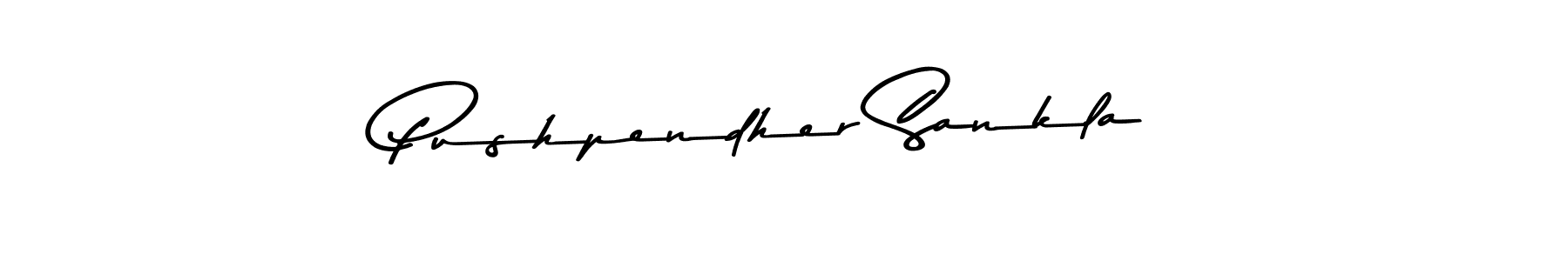 Make a beautiful signature design for name Pushpendher Sankla. With this signature (Asem Kandis PERSONAL USE) style, you can create a handwritten signature for free. Pushpendher Sankla signature style 9 images and pictures png