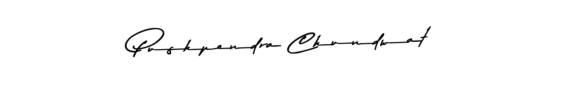 Make a beautiful signature design for name Pushpendra Chundwat. With this signature (Asem Kandis PERSONAL USE) style, you can create a handwritten signature for free. Pushpendra Chundwat signature style 9 images and pictures png