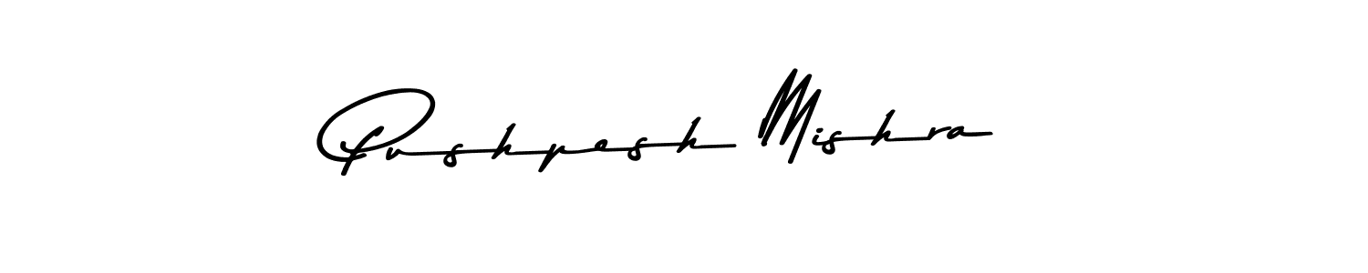 How to make Pushpesh Mishra name signature. Use Asem Kandis PERSONAL USE style for creating short signs online. This is the latest handwritten sign. Pushpesh Mishra signature style 9 images and pictures png