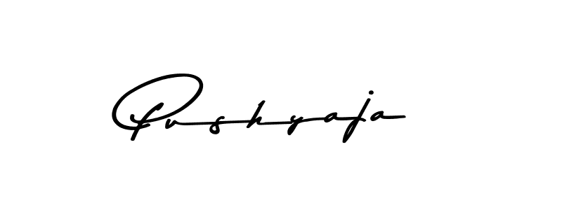 How to make Pushyaja signature? Asem Kandis PERSONAL USE is a professional autograph style. Create handwritten signature for Pushyaja name. Pushyaja signature style 9 images and pictures png