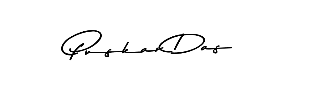 Create a beautiful signature design for name Puskar Das. With this signature (Asem Kandis PERSONAL USE) fonts, you can make a handwritten signature for free. Puskar Das signature style 9 images and pictures png