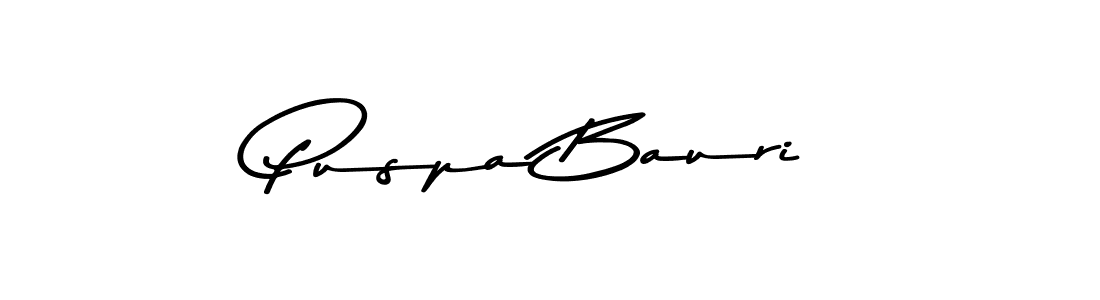 How to make Puspa Bauri name signature. Use Asem Kandis PERSONAL USE style for creating short signs online. This is the latest handwritten sign. Puspa Bauri signature style 9 images and pictures png
