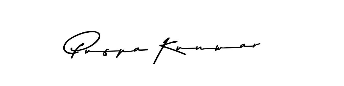 Design your own signature with our free online signature maker. With this signature software, you can create a handwritten (Asem Kandis PERSONAL USE) signature for name Puspa Kunwar. Puspa Kunwar signature style 9 images and pictures png