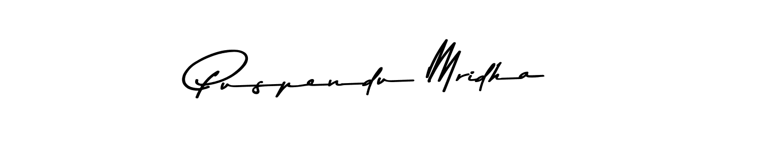 Puspendu Mridha stylish signature style. Best Handwritten Sign (Asem Kandis PERSONAL USE) for my name. Handwritten Signature Collection Ideas for my name Puspendu Mridha. Puspendu Mridha signature style 9 images and pictures png