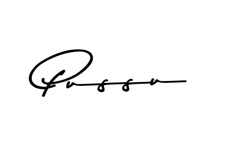 How to make Pussu name signature. Use Asem Kandis PERSONAL USE style for creating short signs online. This is the latest handwritten sign. Pussu signature style 9 images and pictures png