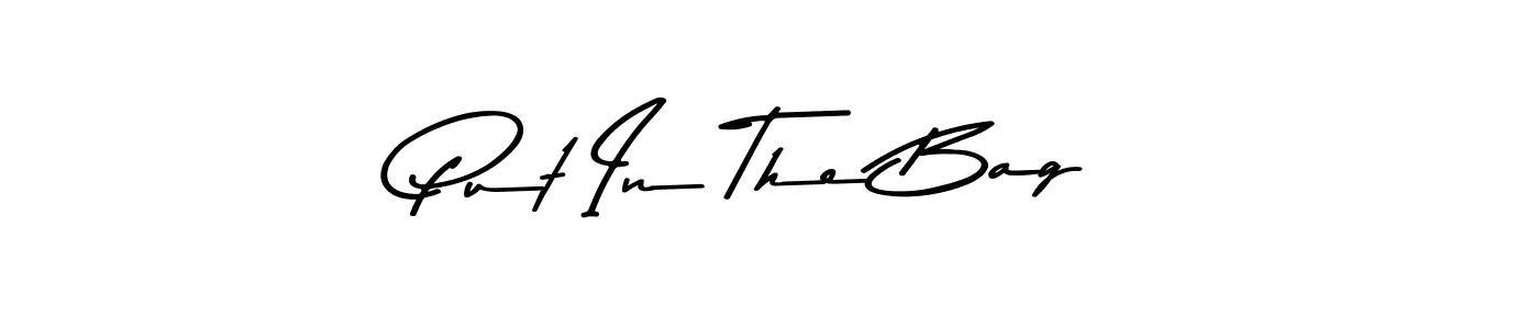 Similarly Asem Kandis PERSONAL USE is the best handwritten signature design. Signature creator online .You can use it as an online autograph creator for name Put In The Bag. Put In The Bag signature style 9 images and pictures png