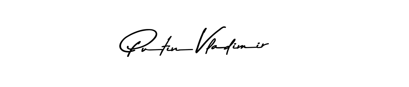 Design your own signature with our free online signature maker. With this signature software, you can create a handwritten (Asem Kandis PERSONAL USE) signature for name Putin Vladimir. Putin Vladimir signature style 9 images and pictures png