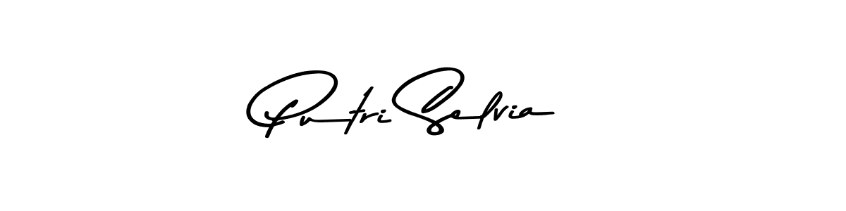 Putri Selvia stylish signature style. Best Handwritten Sign (Asem Kandis PERSONAL USE) for my name. Handwritten Signature Collection Ideas for my name Putri Selvia. Putri Selvia signature style 9 images and pictures png