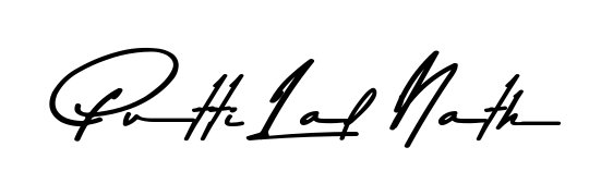 The Asem Kandis PERSONAL USE font transforms the name Putti Lal Nath into an executive sign with sharp precision and distinguished character. Putti Lal Nath signature style 9 images and pictures png