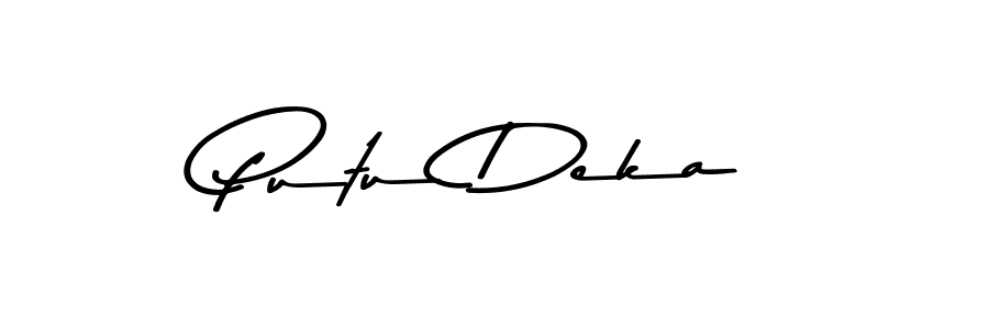 if you are searching for the best signature style for your name Putu Deka. so please give up your signature search. here we have designed multiple signature styles  using Asem Kandis PERSONAL USE. Putu Deka signature style 9 images and pictures png
