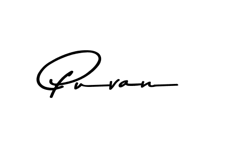 Design your own signature with our free online signature maker. With this signature software, you can create a handwritten (Asem Kandis PERSONAL USE) signature for name Puvan. Puvan signature style 9 images and pictures png