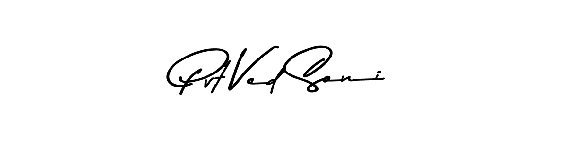 The best way (Asem Kandis PERSONAL USE) to make a short signature is to pick only two or three words in your name. The name Pvt Ved Soni include a total of six letters. For converting this name. Pvt Ved Soni signature style 9 images and pictures png