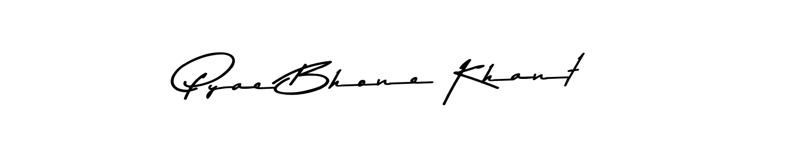 Design your own signature with our free online signature maker. With this signature software, you can create a handwritten (Asem Kandis PERSONAL USE) signature for name Pyae Bhone Khant. Pyae Bhone Khant signature style 9 images and pictures png