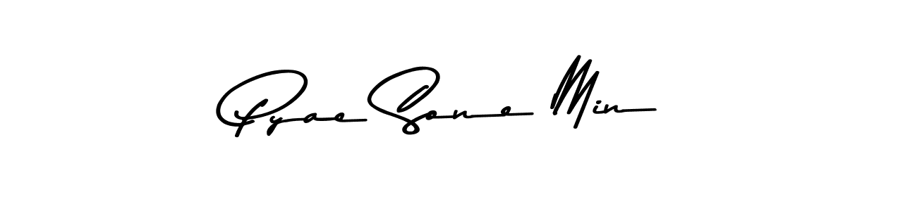You should practise on your own different ways (Asem Kandis PERSONAL USE) to write your name (Pyae Sone Min) in signature. don't let someone else do it for you. Pyae Sone Min signature style 9 images and pictures png