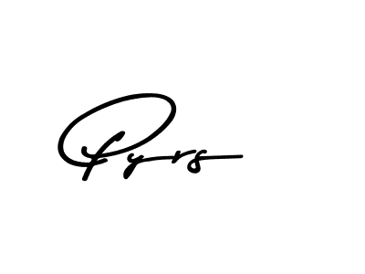 How to make Pyrs name signature. Use Asem Kandis PERSONAL USE style for creating short signs online. This is the latest handwritten sign. Pyrs signature style 9 images and pictures png