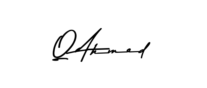 Use a signature maker to create a handwritten signature online. With this signature software, you can design (Asem Kandis PERSONAL USE) your own signature for name Q Ahmed. Q Ahmed signature style 9 images and pictures png