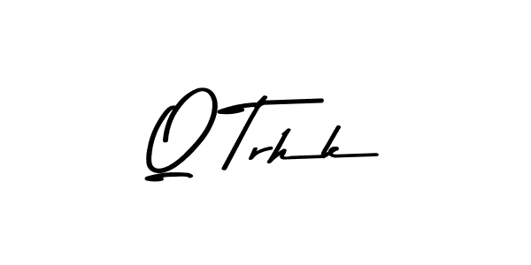 This is the best signature style for the Q Trhk name. Also you like these signature font (Asem Kandis PERSONAL USE). Mix name signature. Q Trhk signature style 9 images and pictures png