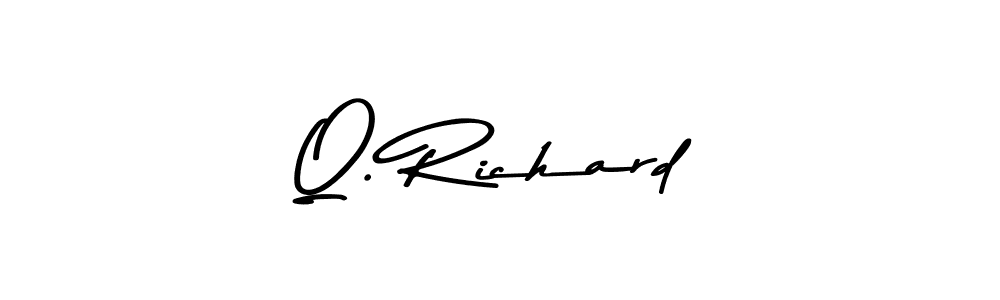 Make a beautiful signature design for name Q. Richard. With this signature (Asem Kandis PERSONAL USE) style, you can create a handwritten signature for free. Q. Richard signature style 9 images and pictures png