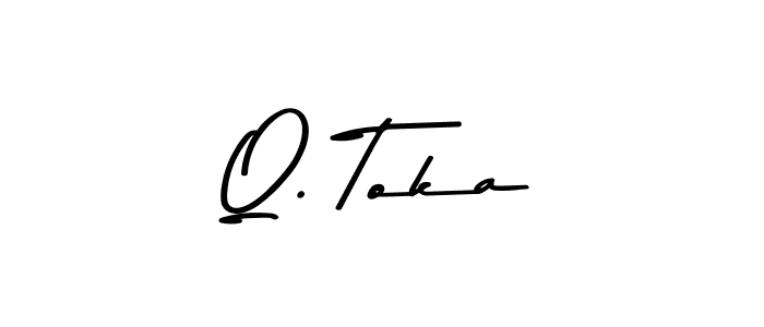 Make a beautiful signature design for name Q. Toka. With this signature (Asem Kandis PERSONAL USE) style, you can create a handwritten signature for free. Q. Toka signature style 9 images and pictures png