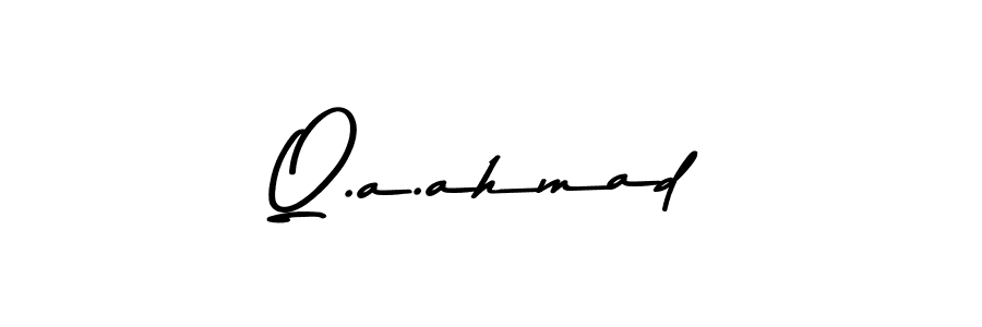 Create a beautiful signature design for name Q.a.ahmad. With this signature (Asem Kandis PERSONAL USE) fonts, you can make a handwritten signature for free. Q.a.ahmad signature style 9 images and pictures png