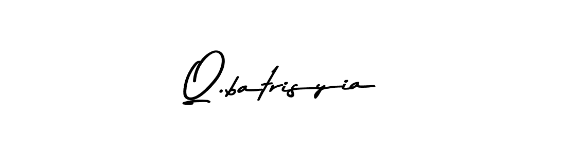 Make a beautiful signature design for name Q.batrisyia. With this signature (Asem Kandis PERSONAL USE) style, you can create a handwritten signature for free. Q.batrisyia signature style 9 images and pictures png