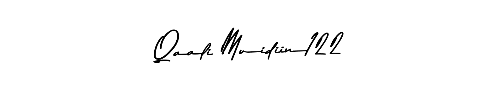 Qaali Muidiin122 stylish signature style. Best Handwritten Sign (Asem Kandis PERSONAL USE) for my name. Handwritten Signature Collection Ideas for my name Qaali Muidiin122. Qaali Muidiin122 signature style 9 images and pictures png