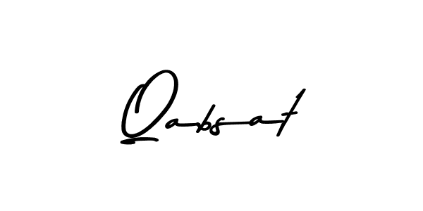 Make a beautiful signature design for name Qabsat. With this signature (Asem Kandis PERSONAL USE) style, you can create a handwritten signature for free. Qabsat signature style 9 images and pictures png