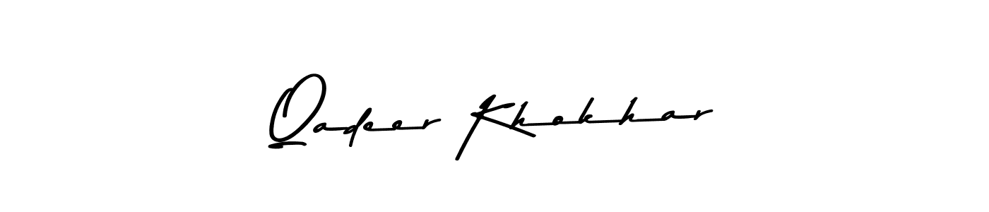 Also we have Qadeer Khokhar name is the best signature style. Create professional handwritten signature collection using Asem Kandis PERSONAL USE autograph style. Qadeer Khokhar signature style 9 images and pictures png
