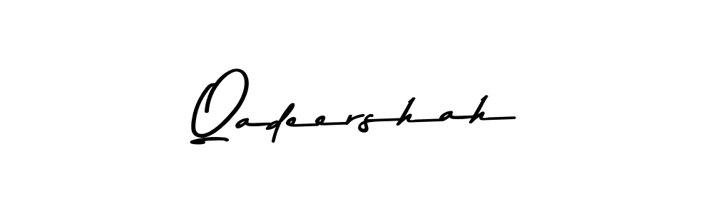 Use a signature maker to create a handwritten signature online. With this signature software, you can design (Asem Kandis PERSONAL USE) your own signature for name Qadeershah. Qadeershah signature style 9 images and pictures png