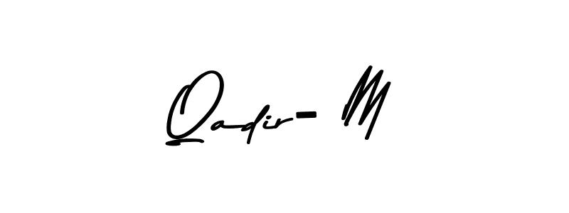Similarly Asem Kandis PERSONAL USE is the best handwritten signature design. Signature creator online .You can use it as an online autograph creator for name Qadir- M. Qadir- M signature style 9 images and pictures png