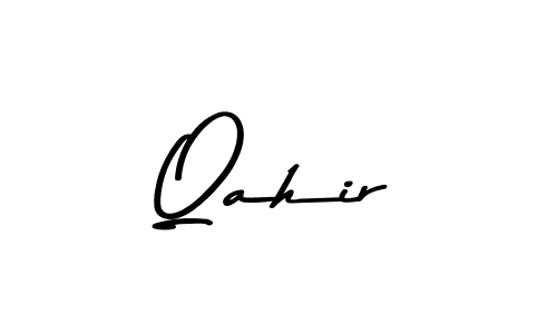 How to make Qahir name signature. Use Asem Kandis PERSONAL USE style for creating short signs online. This is the latest handwritten sign. Qahir signature style 9 images and pictures png